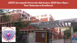 Sarvajanik University Admissions
